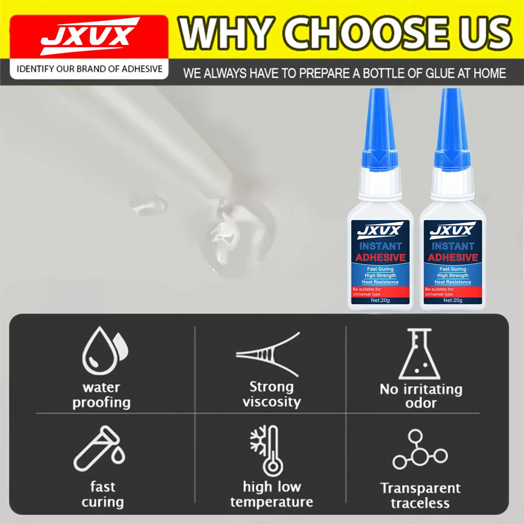 5/7Pcs 20g Super Glue Instant Quick-drying Cyanoacrylate 502 Adhesive Leather Rubber Wood Metal Strong Bond Liquid Glue Tool