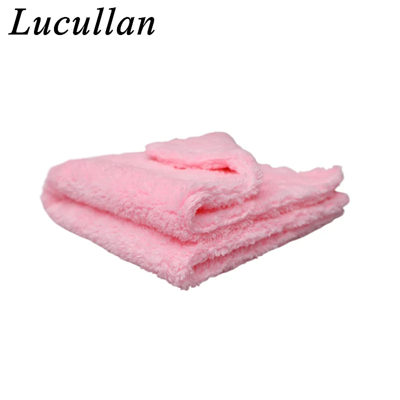 Lucullan 30/70 Super Glory Edgeless Plush Microfiber Towel 40x40cm 600GSM Cloths For Polishing Buffing Finishes Car Wash