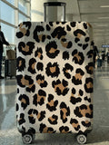 Beige Leopard Print Full Print Luggage Cover, Suitable for 18-32 Inch Luggage Cover, Luggage Handle Glove, Travel Accessories