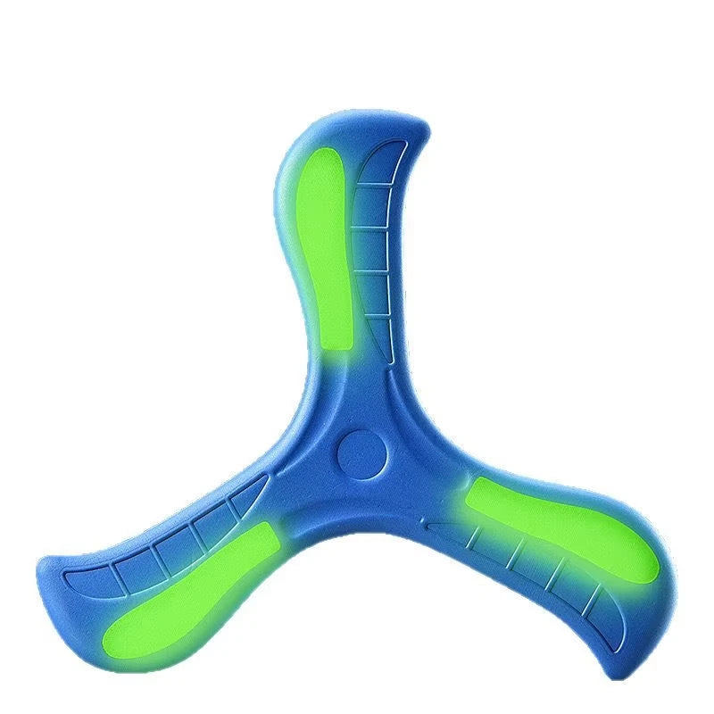 Soft EVA Luminous Boomerang Toy Three-leaf Returning Flying Disc Safe Outdoor Sports Game for Kids Adults Parent-Child Play