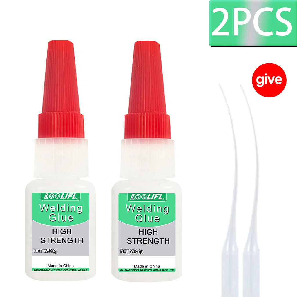 LOOLIFL Super glue 8PCS Welding High Strength Oily Glue Universal Superglue Mighty Instant Glue for DIY Ceramic Metal Glass 20g