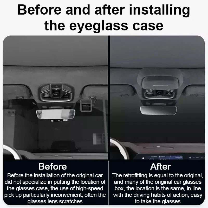 Car Glasses Case For Geely Monjaro KX11 Xingyue L 2021-2024 Spectacles Holder Box Interior Sunroof ABS Sunglasses Clip Organize