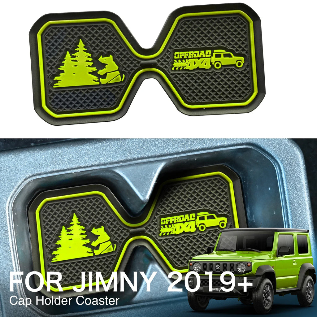 Non-Slip Car Cup Coaster Slot Pad for New Suzuki Jimny JB64/JB74 2019-2022 Anti-Slip Mat Pocket Mat Interior Cup Holder Pad