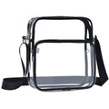 Clear Purse Stadium Transparent Messenger Bag Waterproof Stadium Approved for Men and Women Hand-free Clear CrossBody Bag