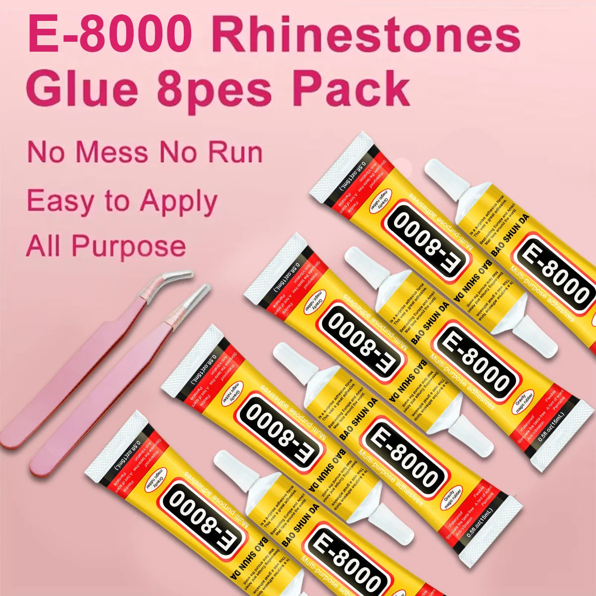 E-8000 15ML Transparent Phone Screen Repair Glue E8000 Universal Glass Plastic DIY Adhesive With Precision Applicator Ela