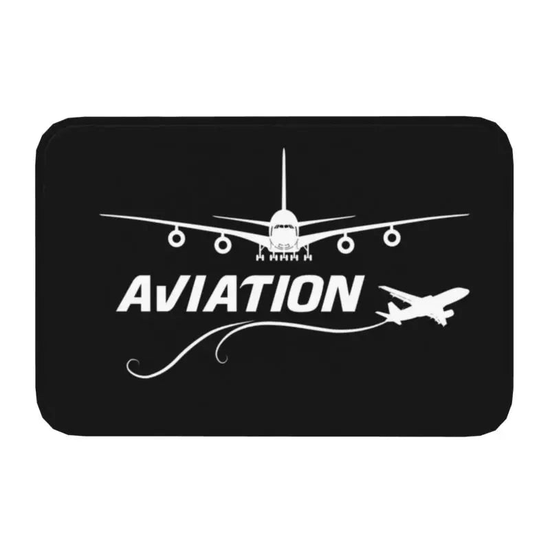 Pilot Captain Stripes Front Door Mat Anti-Slip Outdoor Quick Dry Aviation Airplane Doormat Floor Bath Entrance Rug Carpet