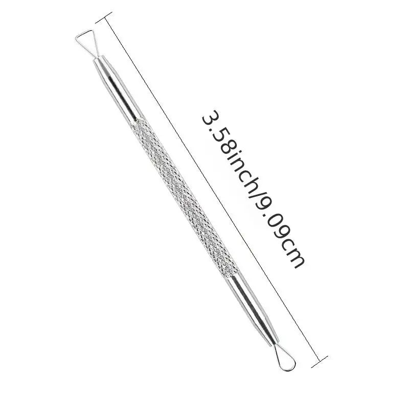 Double-Headed Stainless Steel Blackhead Remover - Effective Pimple Extractor for Oily Skin Unscented, Durable, and Easy to Clean