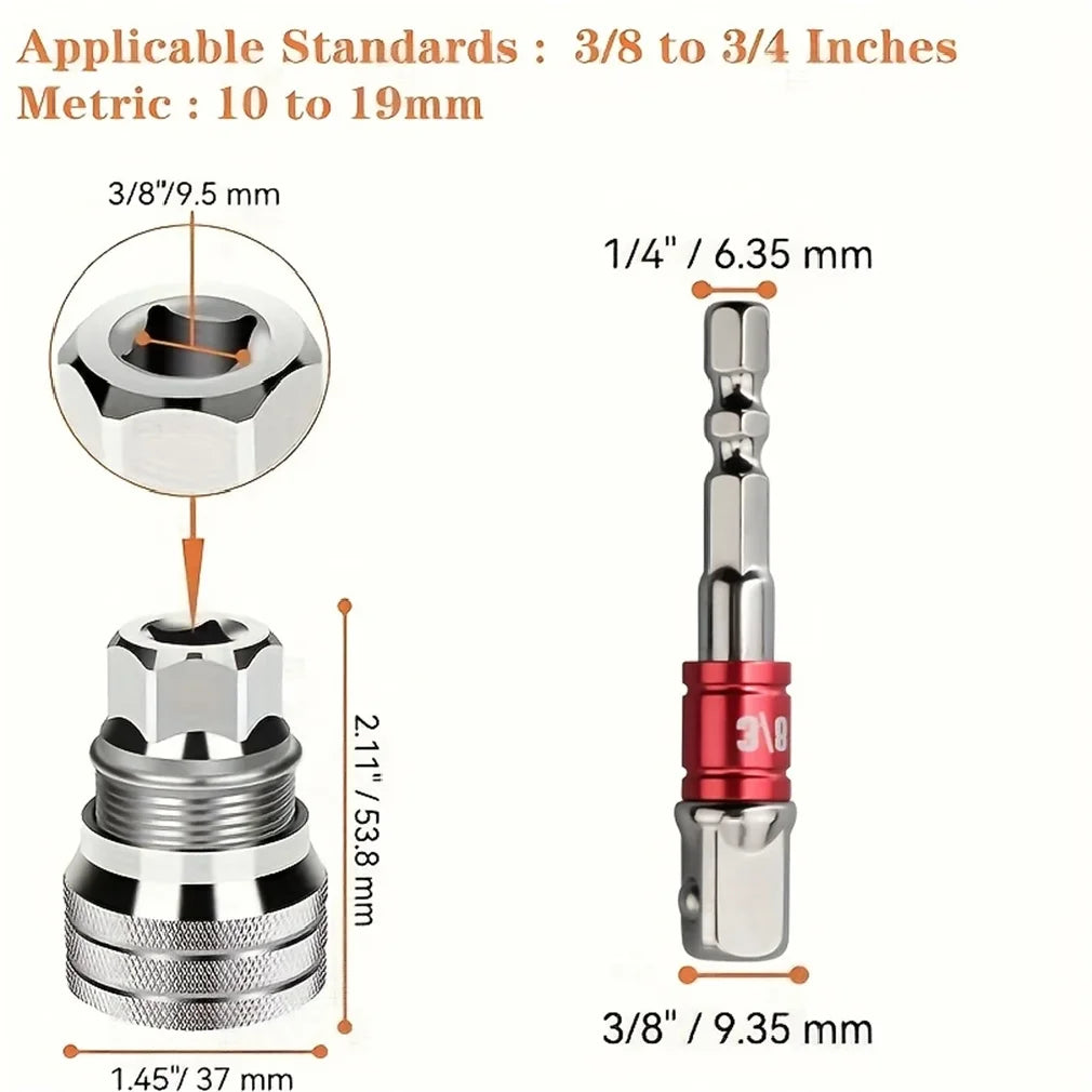 1pc Universal Adjustable Magic Socket Wrench,10~19mm,Multifunctional Ratchet Wrench Head Spanner Sleeve,Repair Tools Accessory