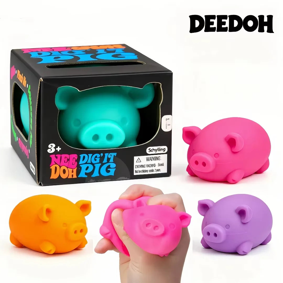 2026 New NeeDoh Digging Pig Fidget Toy Squishy Sensory Squeeze Toy Birthday Gift for Girl Boy Adult