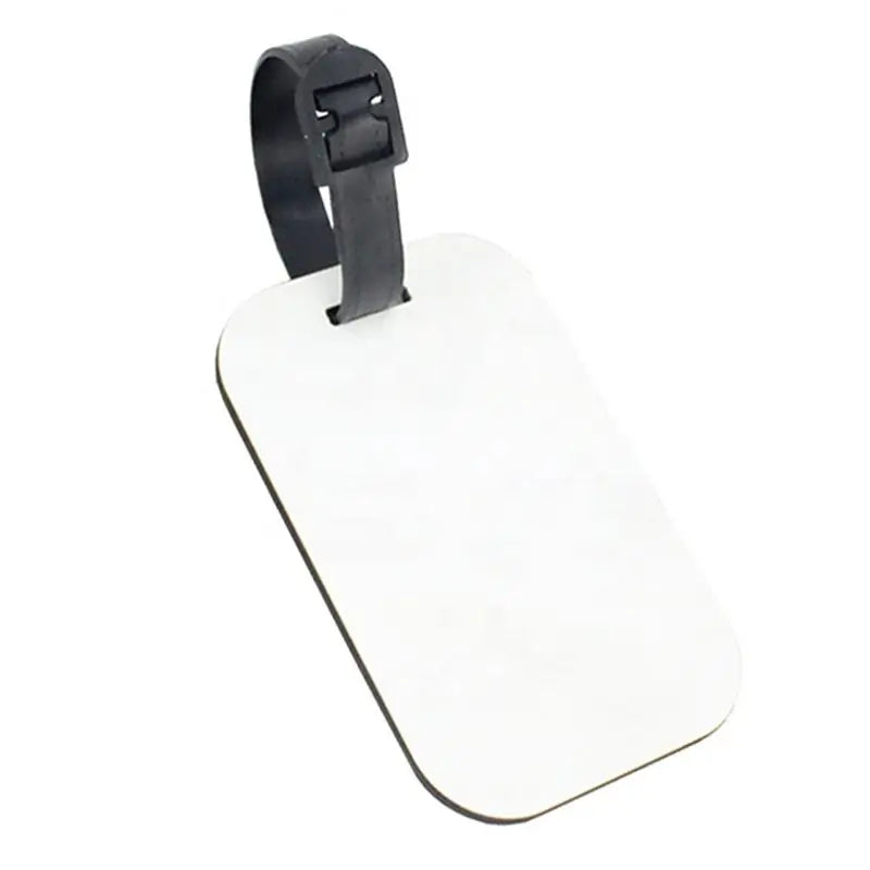 NEW-100PCS Sublimation Blank Luggage Tags White Blank Travel Bag Baggage Tags With Strap Double Sided Suitcase Label Tag