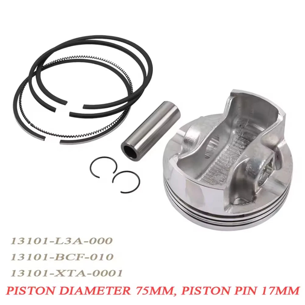 Leading-Edge-For VESPA GTS GTV GTS300 GTV300 Piston With Ring Piston Diameter 75MM 13101-L3A-000 13101-BCF-010 Motorcycle Access