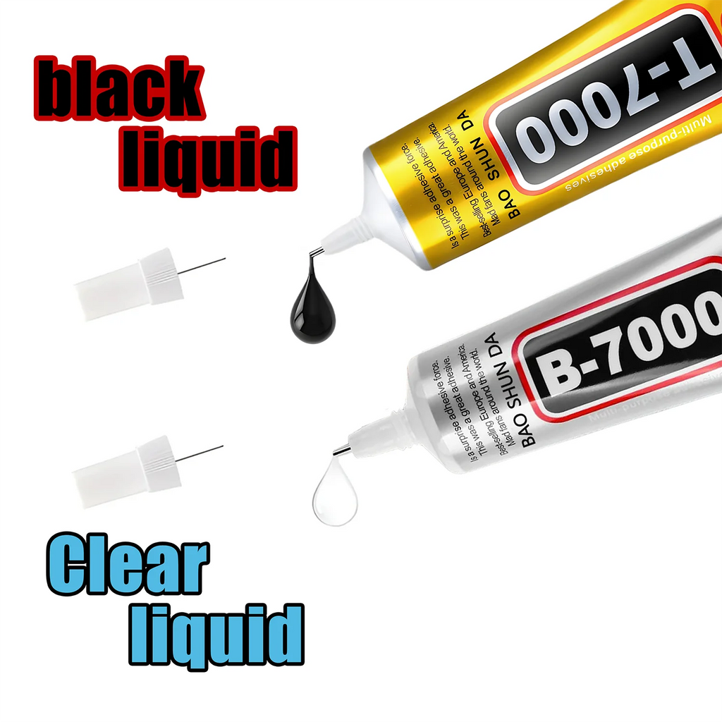 T7000 Black Soft Adhesive B-7000 Computer Cell Phone Touch Screen Repair Frame Anti-vibration Universal Glue 15/50/110ML