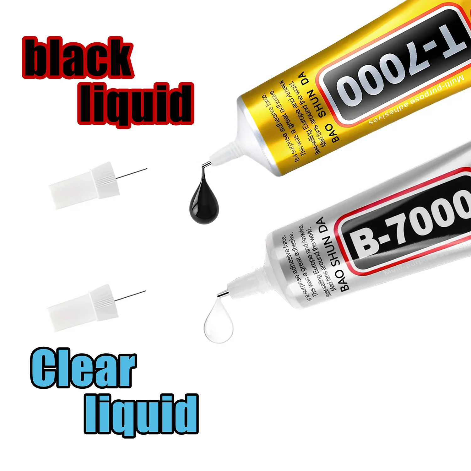 T7000 Black Soft Adhesive B-7000 Computer Cell Phone Touch Screen Repair Frame Anti-vibration Universal Glue 15/50/110ML