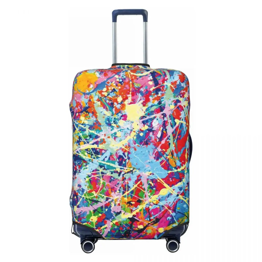 Custom Colorful Abstract Graffiti Camouflage Pop Art Suitcase Cover Dust Proof Travel Luggage Covers for 18-32 inch