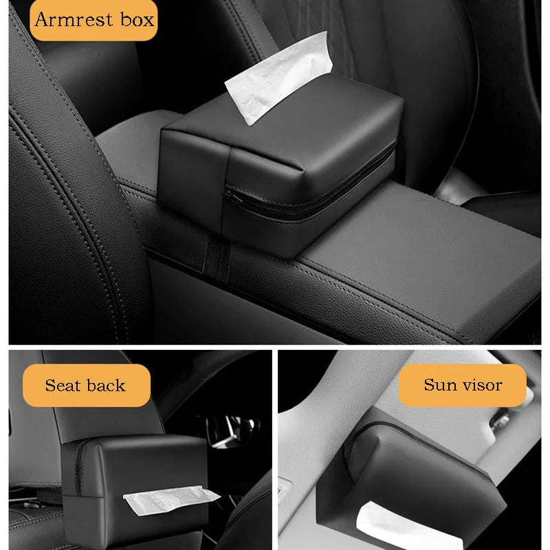 Car tissue bag seat back sun visor hanging tissue bag for SEAT Leon 5f Mk2 Mk3 Tarraco Cupra Mii
