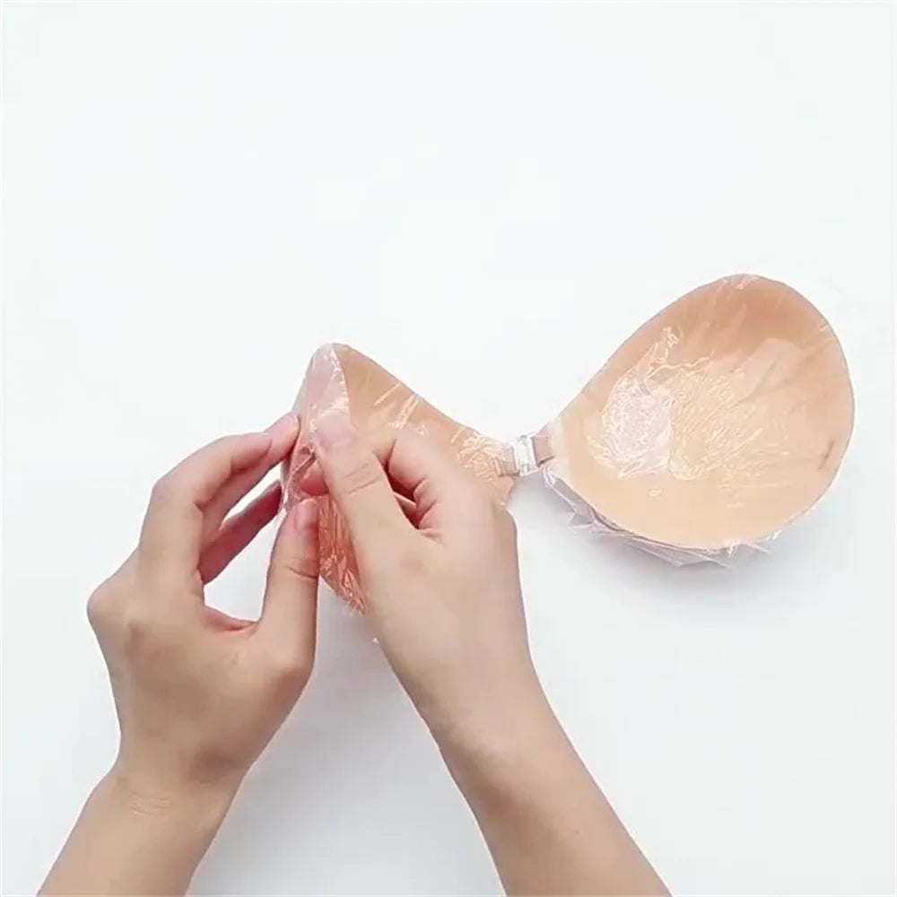 5CM/6cm Thickened Chest Sticker Invisible Silicone Bra for Woman Silicone Push Up Adhesive Bra Waterproof Nipple Tape Stickers