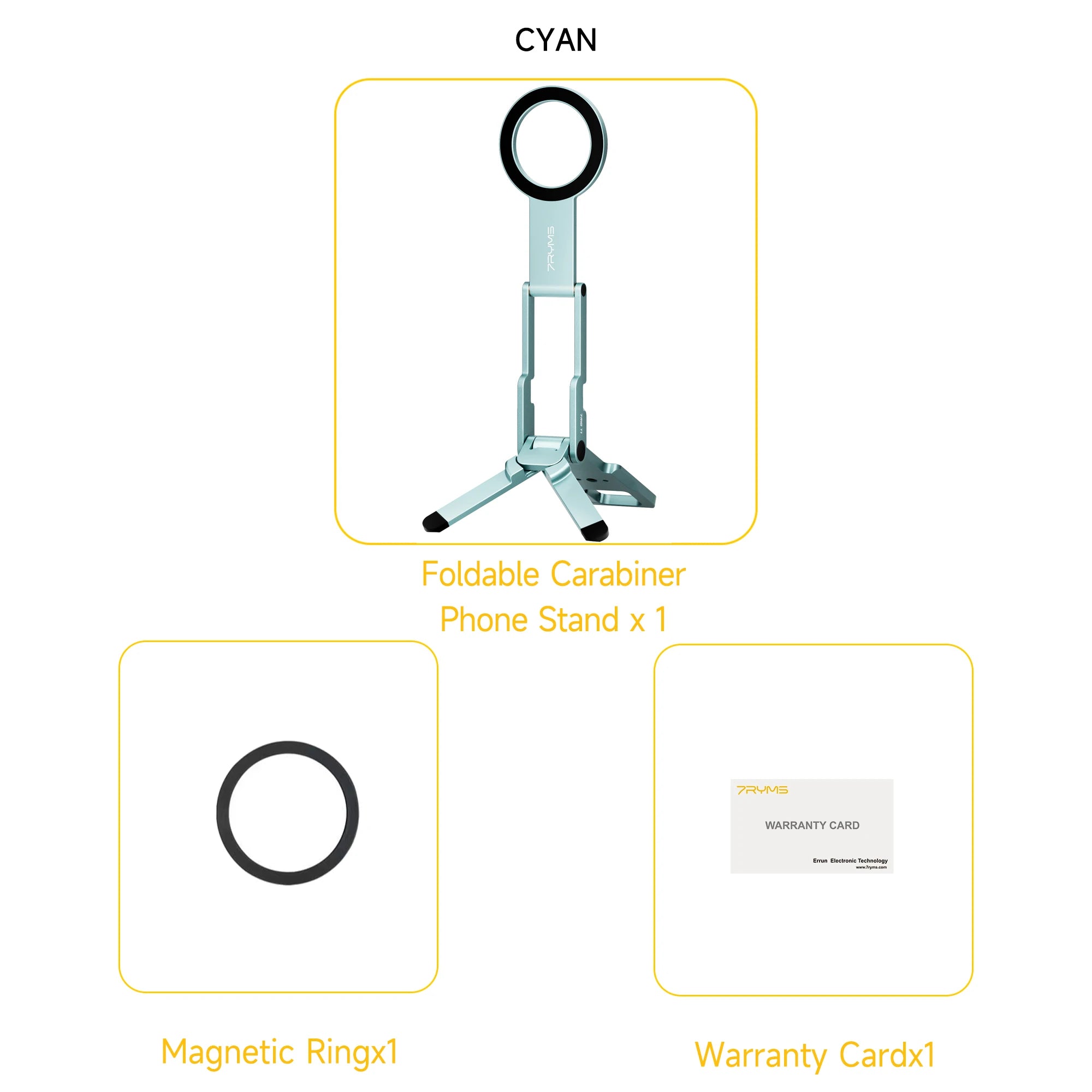 7RYMS 7Rig T1 Foldable Magnetic Phone Tripod Aluminium MagSafe Phone Holder with Hook for Smartphone Vlog Travel Video Recording