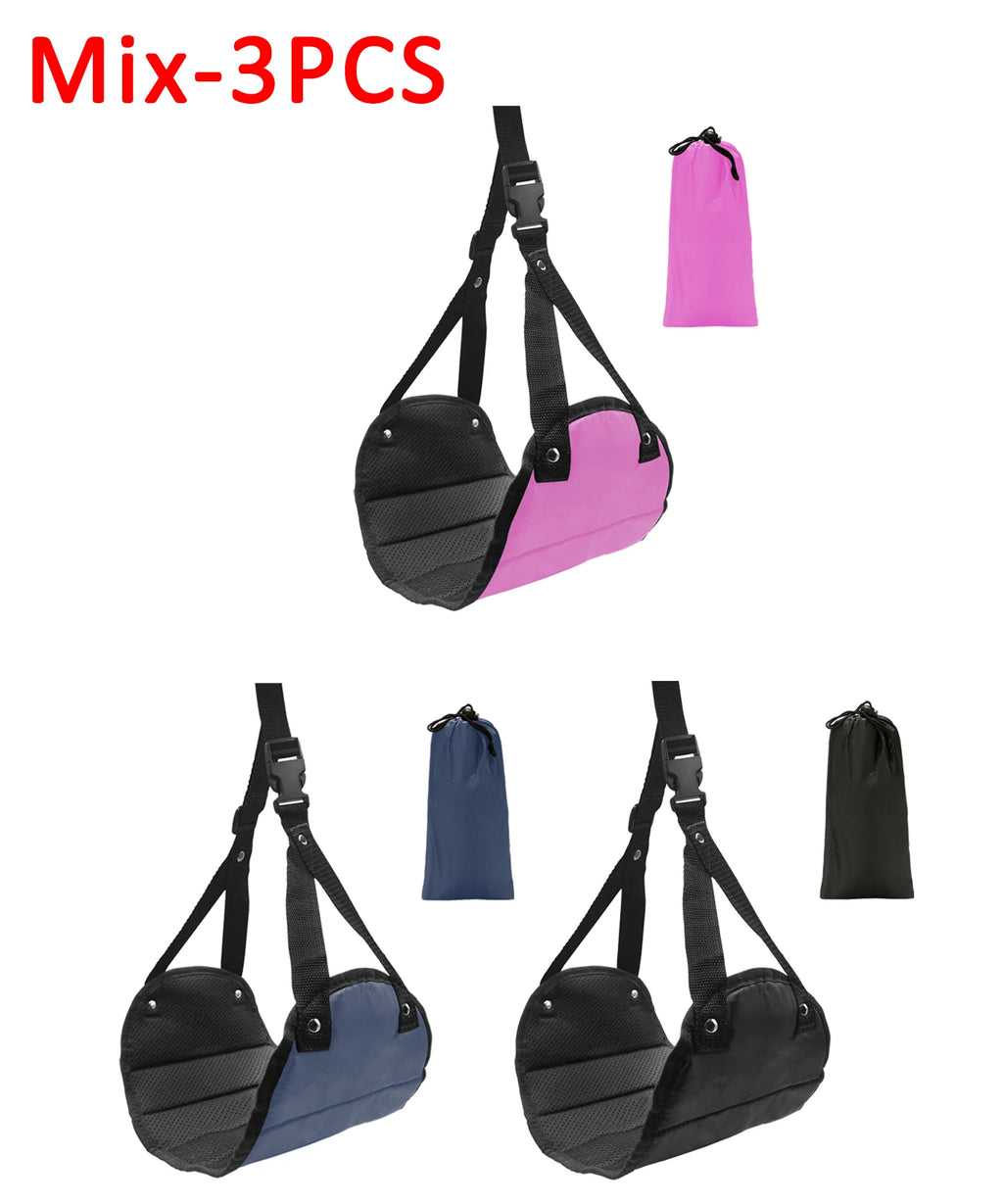Portable Adjustable Leg Hammock with Comfortable Foot Support for Airplane Office and Car Travel Outdoor Furniture Use