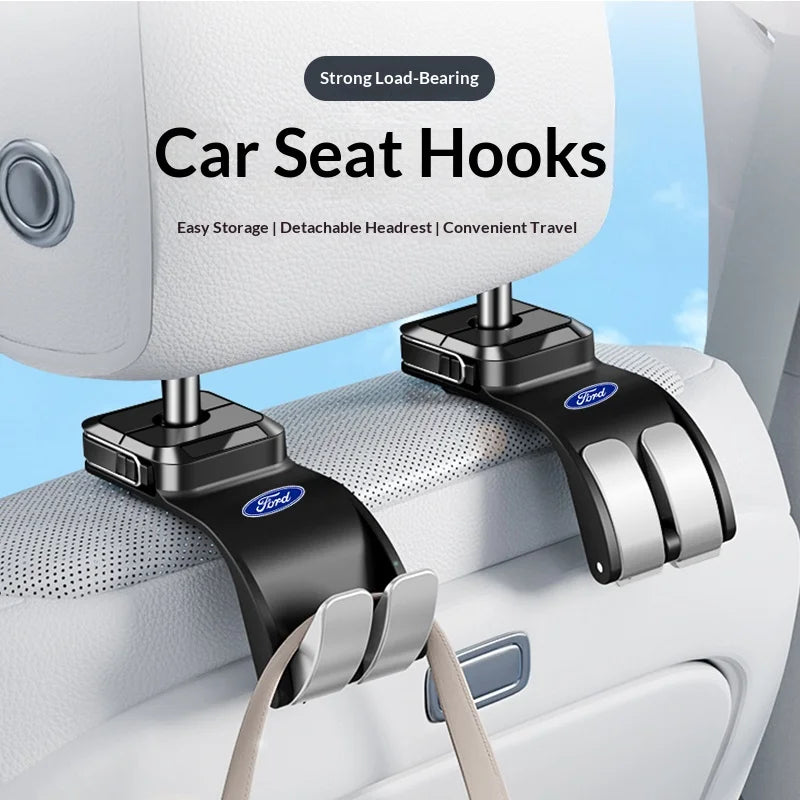 For Ford Mondeo Focus Explorer Escape Kuga Everest Bronco F-150 Ranger Transit Car Seat Back Storage Hook