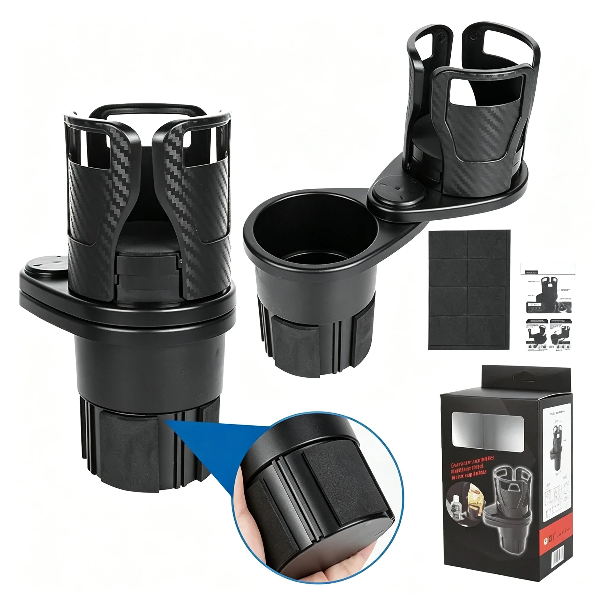 Rotating car center console beverage rack car cup holder double-layer storage rack cup holder car cup holder expander
