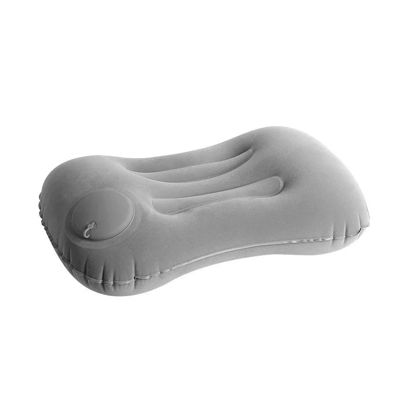 1PC Inflatable Pillow Press Type Bed Pillows Car Lumbar Pillow Suitable For Neck Waist Support Camping Home Office Supplies