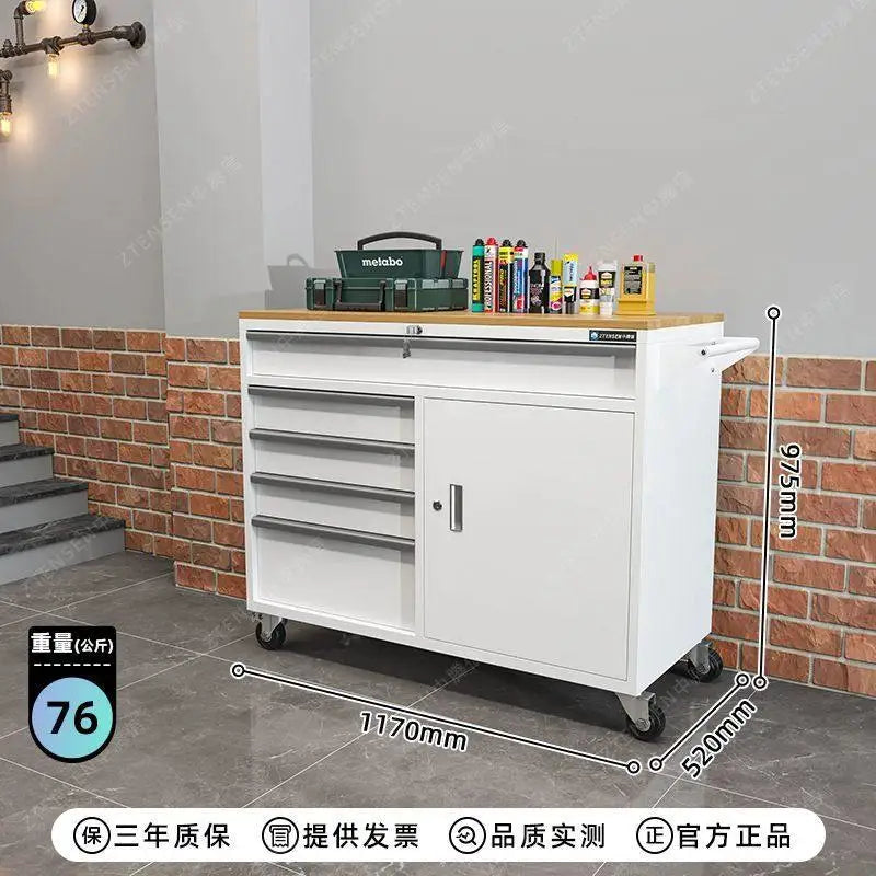 Creative Mobile Tool Cart Workshop Multi-function Storage Cabinet Workbench Heavy Tool Packaging Gereedschapskist XY40GJG