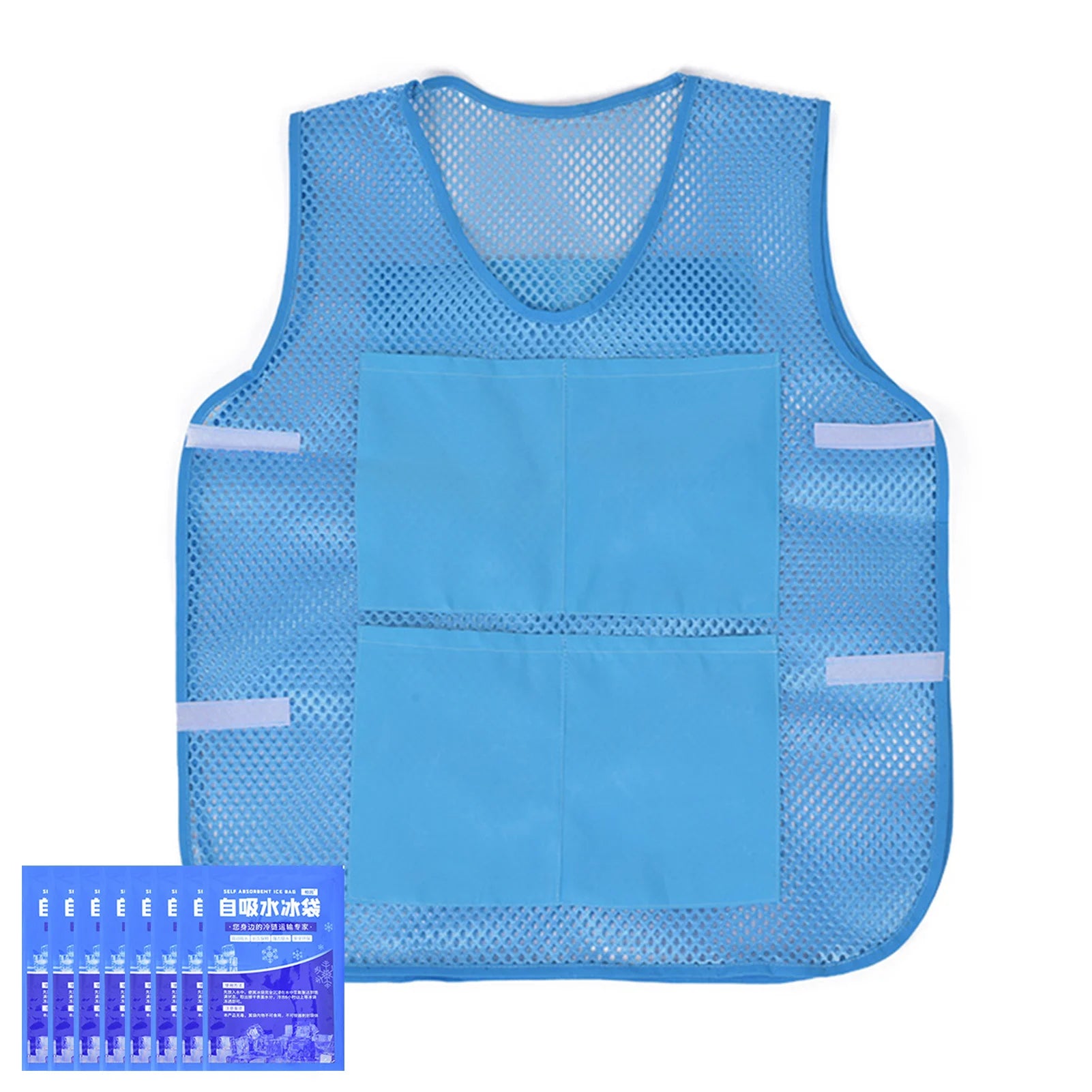 Ice Cooling Vest With 8 Gel Ice Packs Lightweight Breathable Cooling Jacket Summer Work Vest For Construction Workers Gardening