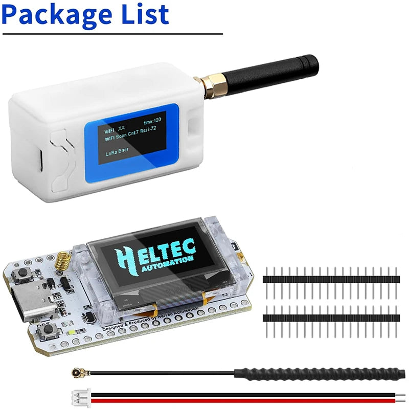 Heltec V3 Meshtastic ESP32 SX1262 LoRa 32  Dev-Board Kit Case 915MHz Multi-Band WiFi BLE OLED USB-C  Support  Arduino IoT