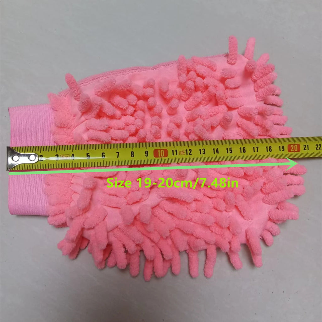 Car Wash Gloves Thickened double-sided Chenille Glove Plush Rags Car Supplies Cleaning Tools Auto Acessories Car Detailing