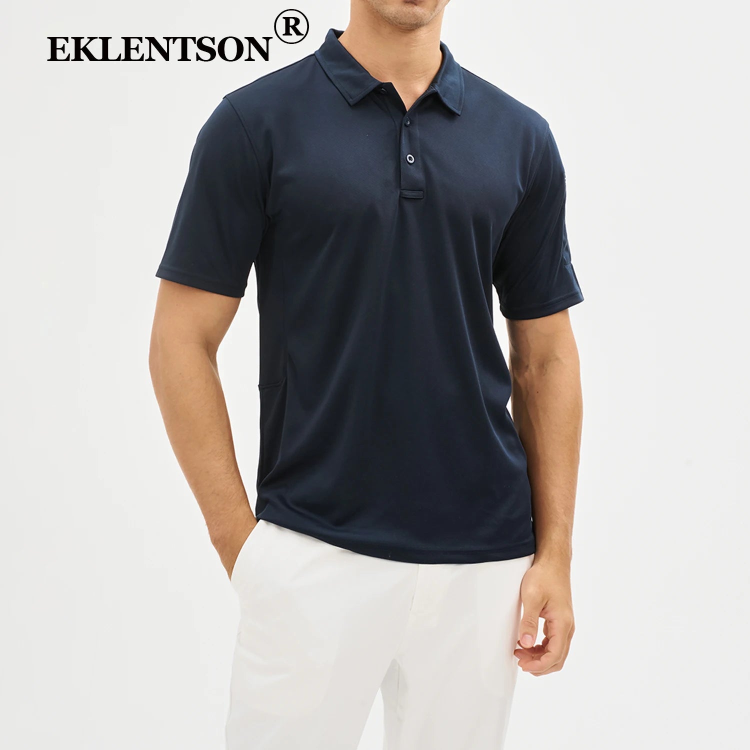 EKLENTSON Mens Work T Shirt Short Sleeve Outdoor Breathable Climbing Hiking Fishing T-Shirt Training Tee Tops