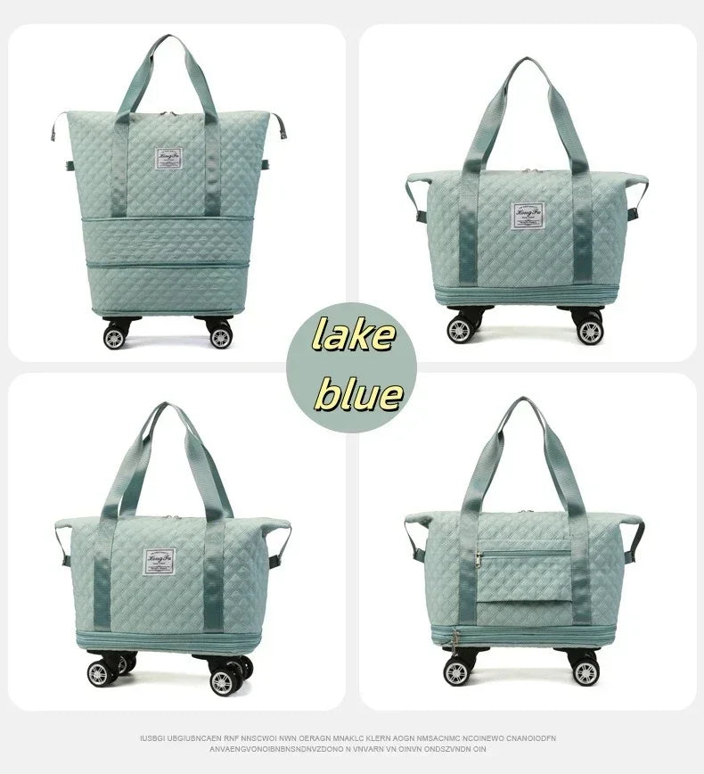 Lightweight Folding Large Capacity Storage Luggage Bag Universal Wheel Travel Luggage Bag Sports Wet and Dry Separation Yoga Bag