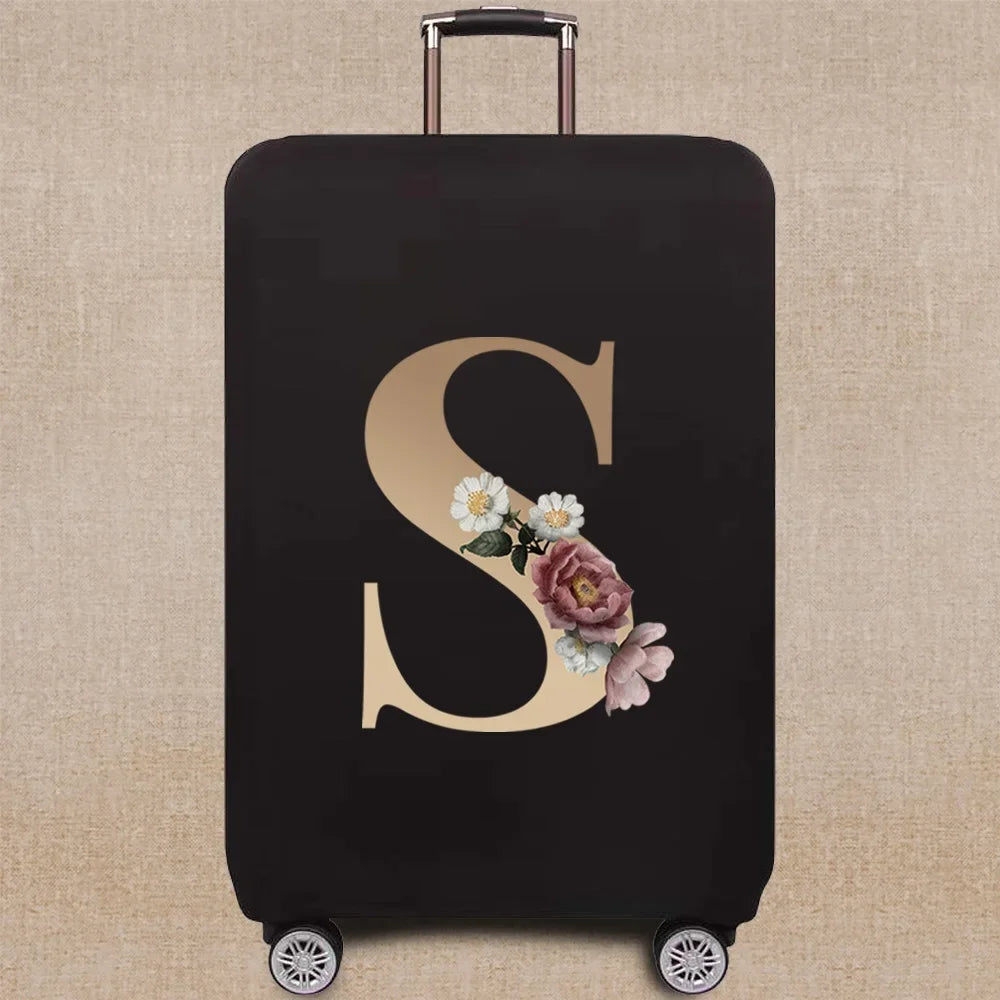 Luggage Covers 18-32 Protector Travel Luggage Suitcase Protective Cover gold letter series Stretch Dust Cover Travel Accessories