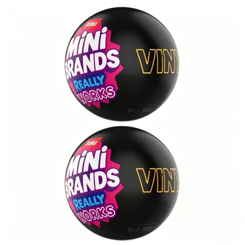 ZURU Mini Brands Really Works Series 1 Mini Vinyl Playset, Functional Mini Record Player That Plays Real Music Toy Gift