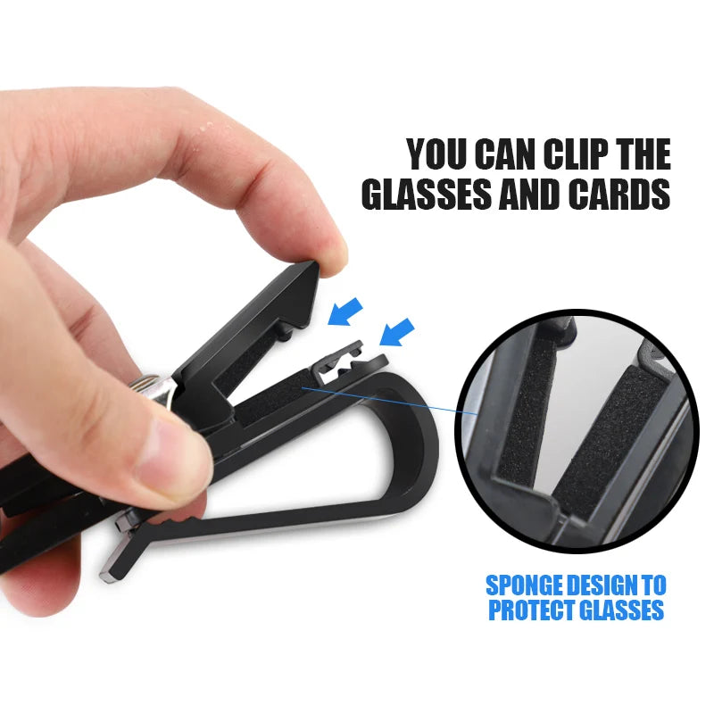 Car Sun Visor Clip 360 Rotation Sunglasses Ticket Card Clamp For Audi A4 A3 A6 TT S4 S5 S6 A1 A2 A5 A7 A8 Q1 Q2 Q3 Q4 Q5 Q6 Q7 Q