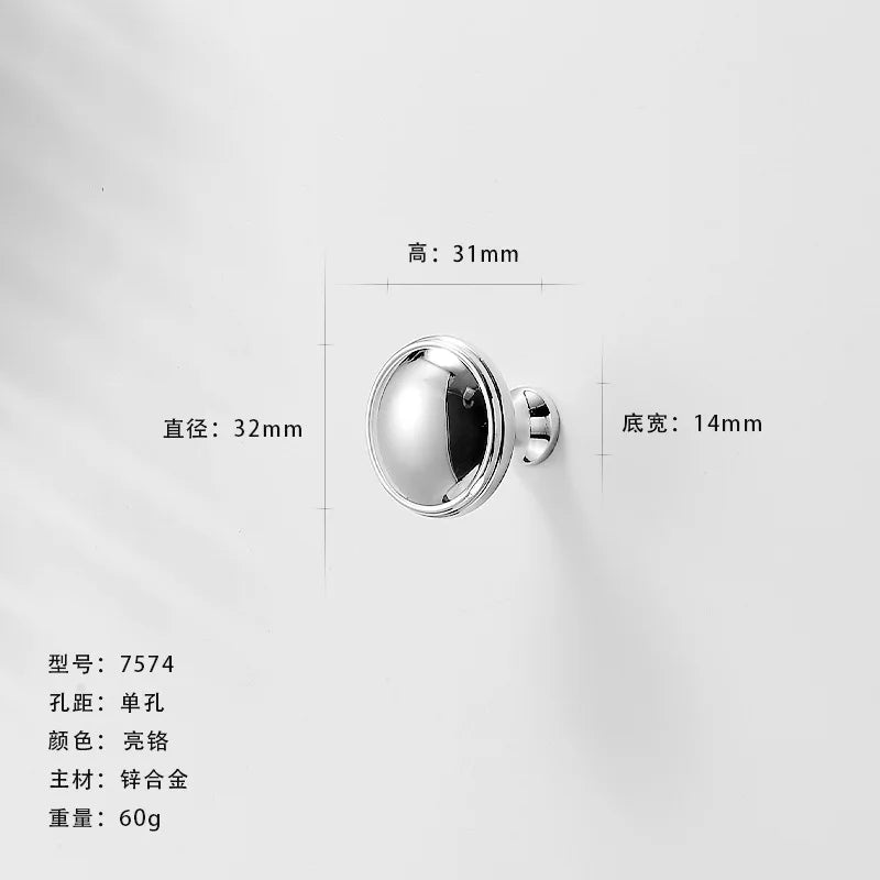 Bright Chrome Silver Wardrobe Door Handle Modern Minimalist Zinc-Alloy Pull for Cabinet Shoe Cabinet  Drawer Furniture Hardware