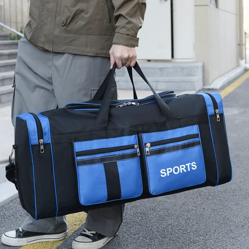 Men's Foldable Travel Bag, Sports Travel Bag, Moving Bag, Cross-Body Storage Luggage Bag