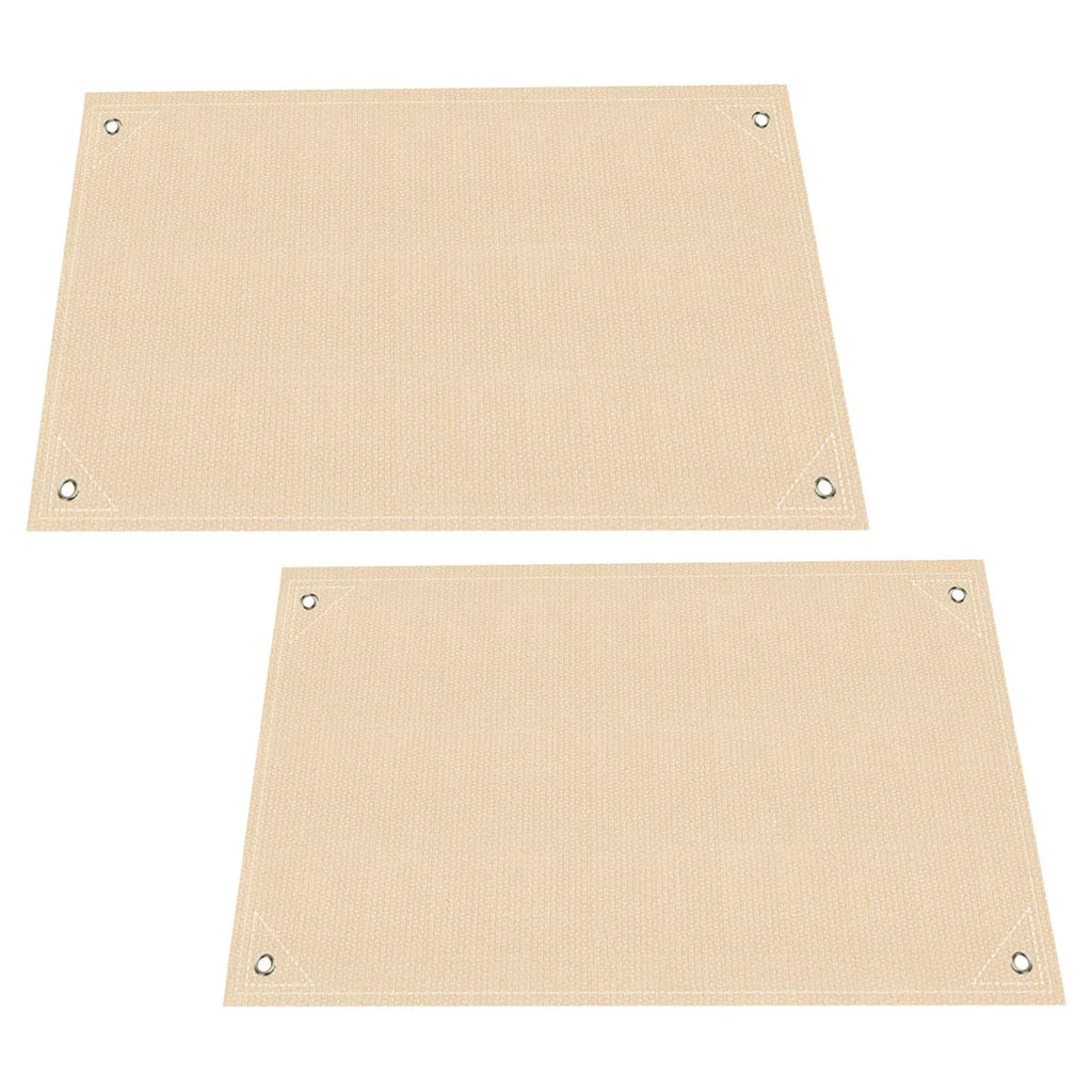 2Pcs Outdoor Fireproof Picnic Blanket Fiberglass Grill Mat Fire Retardant Heat Resistant Pad Fire Pit Deck Patio Protector Bbq