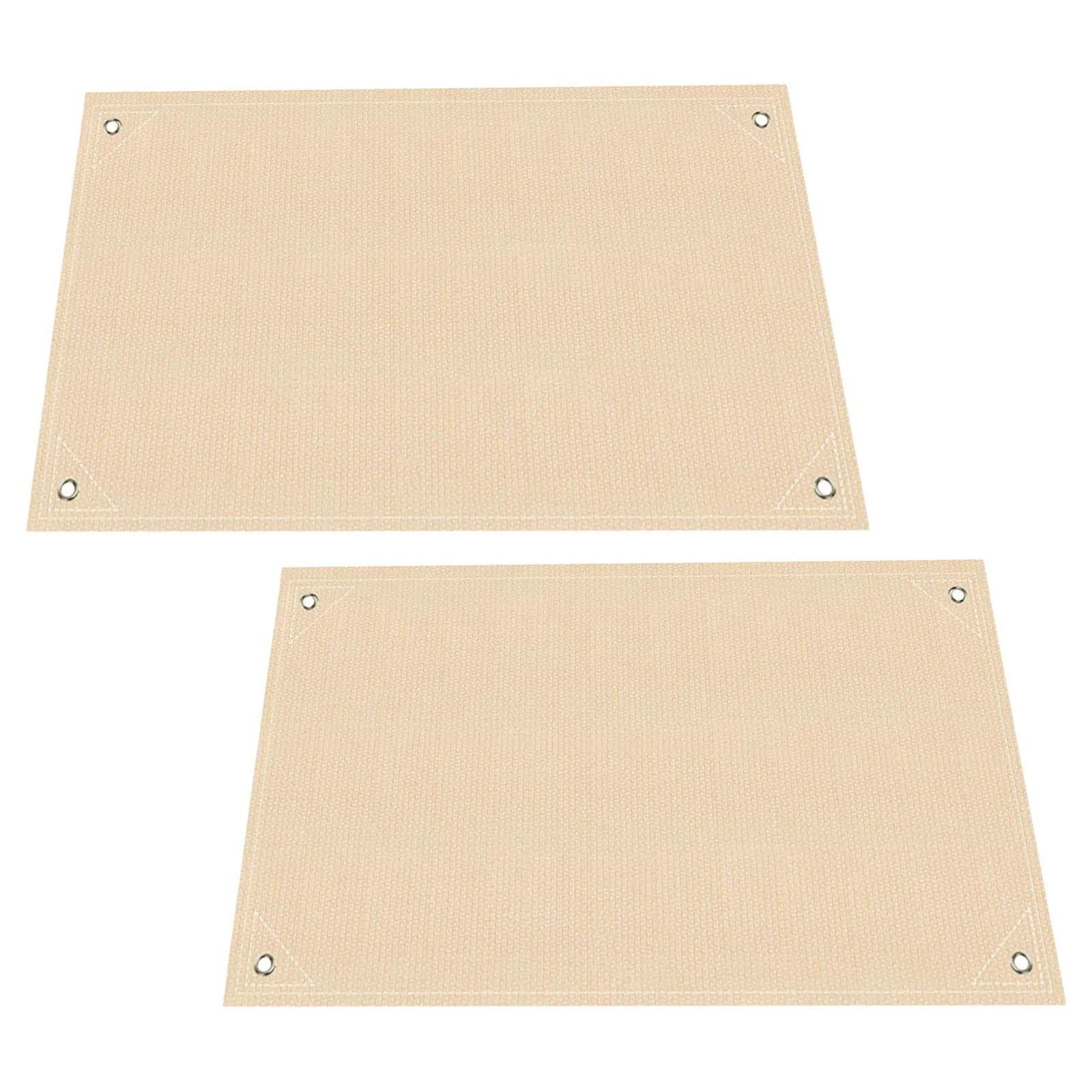 2Pcs Outdoor Fireproof Picnic Blanket Fiberglass Grill Mat Fire Retardant Heat Resistant Pad Fire Pit Deck Patio Protector Bbq
