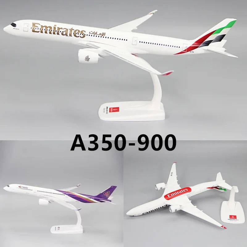 New 1/200 Scale A350-900 Thailand THA/ UAE Emirates Airline Aircraft Assembly Plane Model Airplanes Toy Collection Display Gifts