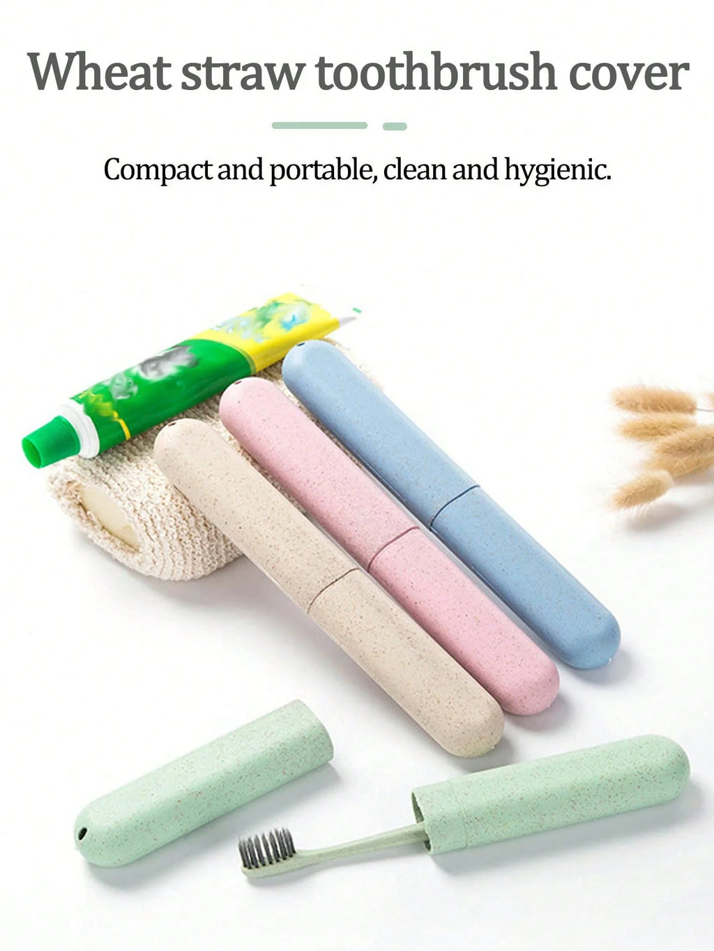 4 Pack Toothbrush Case Portable Travel Toothbrush Case Dust-Prof and Sanitary for Home, rave, Business, Camping, School oothbrus