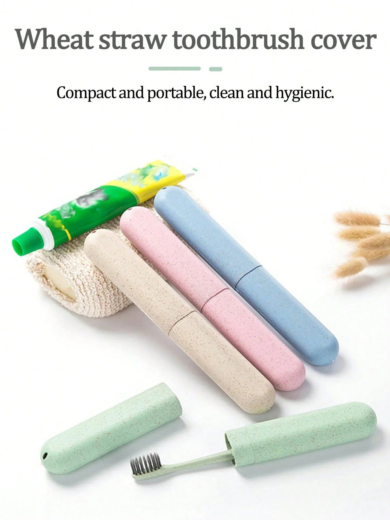 4 Pack Toothbrush Case Portable Travel Toothbrush Case Dust-Prof and Sanitary for Home, rave, Business, Camping, School oothbrus