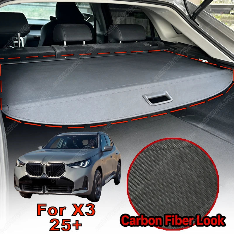 For BMW X1 X3 X5 1999-2026 Retractable Rear Trunk Cargo Cover Luggage Privacy Security Shield Parcel Shelf Car Interior Kit