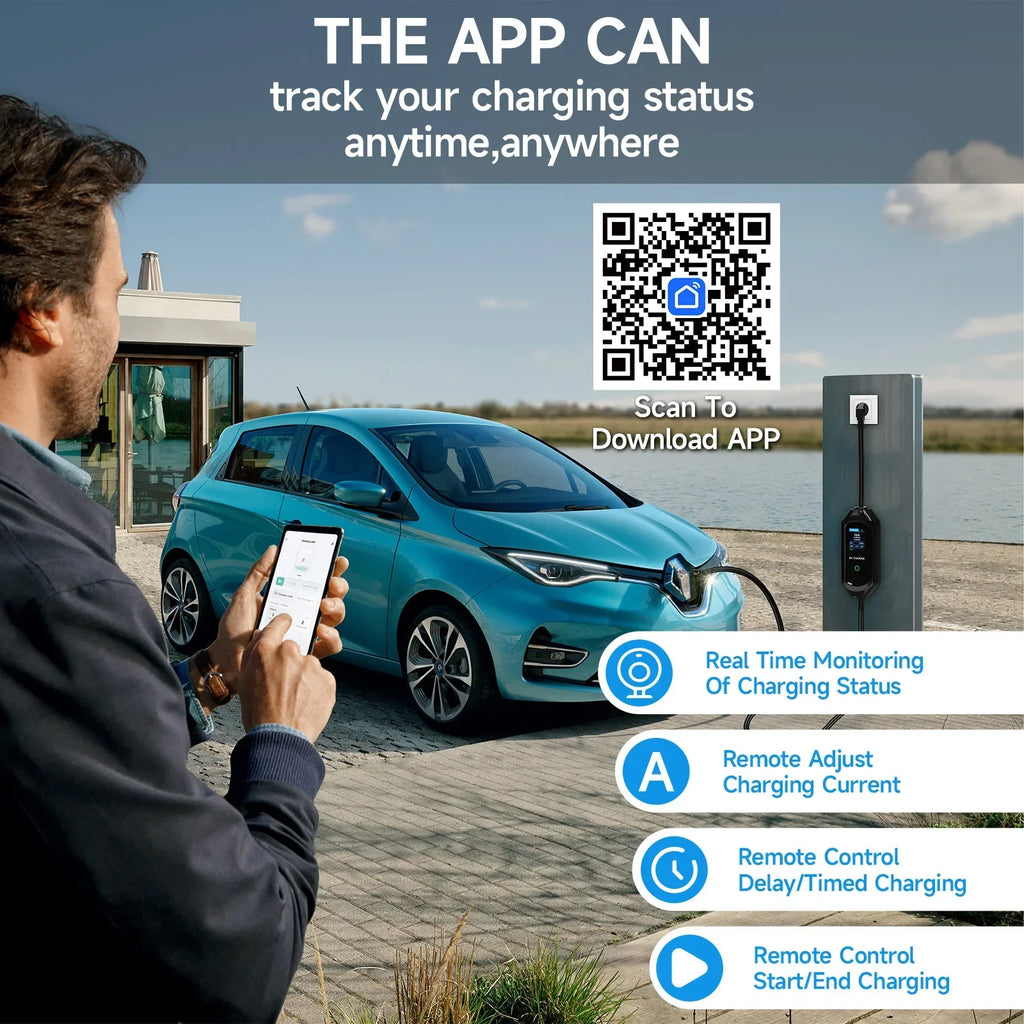 AFEEV 3.6KW Portable EV Charger 16A IEC62196-2 Type 2 Charger Fast Charge Charger Type1 Electric Car Charger GB/T Wallbox