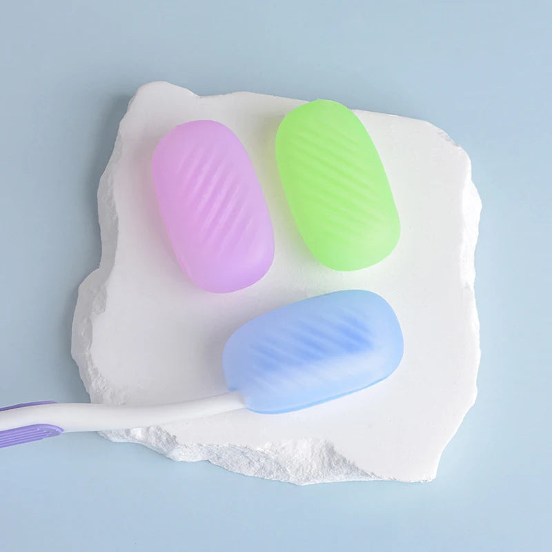 1PCS Silicone Toothbrush Head Covers Portable Toothbrush Cover Case Travel Hiking Camping Toothbrush Box Brush Cap Case Support