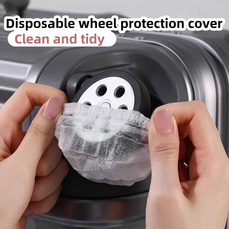 YITAPE 50/100PCS Disposable Suitcase Wheel Covers Waterproof Dustproof Luggage Wheel Protector for Travel Business Trip Storage