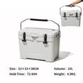 Portable 25L Insulated Cooler Box Camping Refrigerator Large Capacity Car Food Storage Barbecue Ice Chest Outdoor Chiller