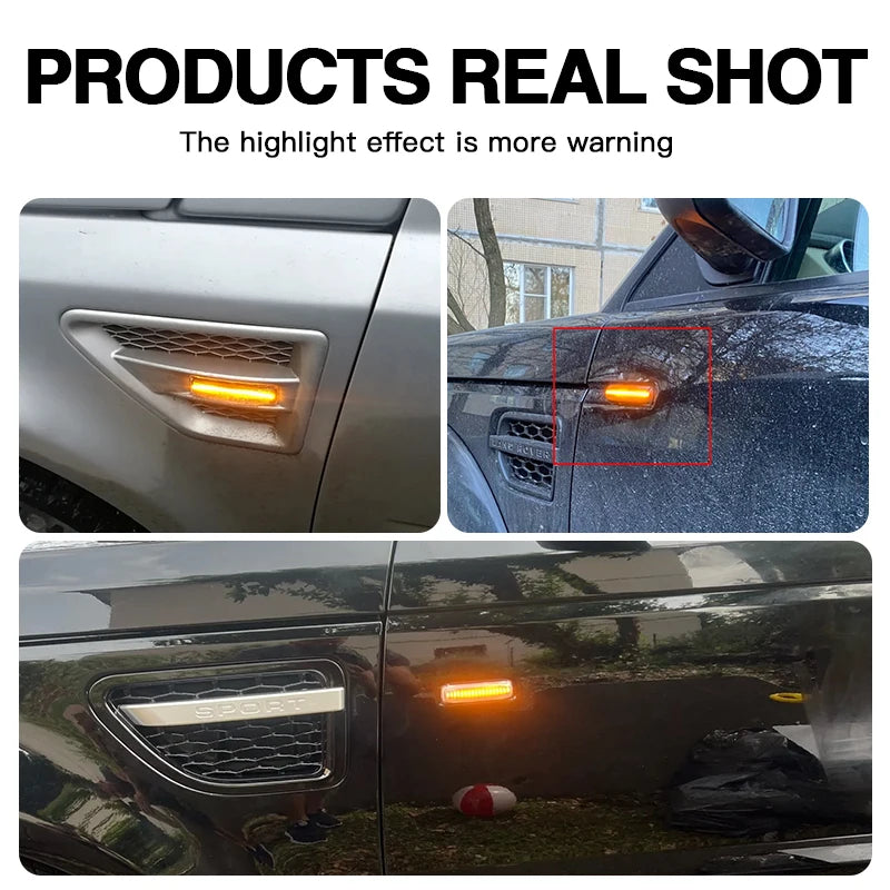 2PCS Canbus For Land Rover Discovery 4 2010-2015 Freelander 08-09 Range Rover Sport 2006-2013 LED Side Marker Turn Signal Lights