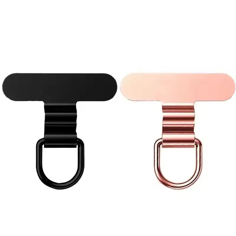 Mini Ultra-Thin Stainless Steel Mobile Phone Lanyard Patch Pad Silent Hole Clip Charging Port Gasket Lanyard Tab Card for iPhone