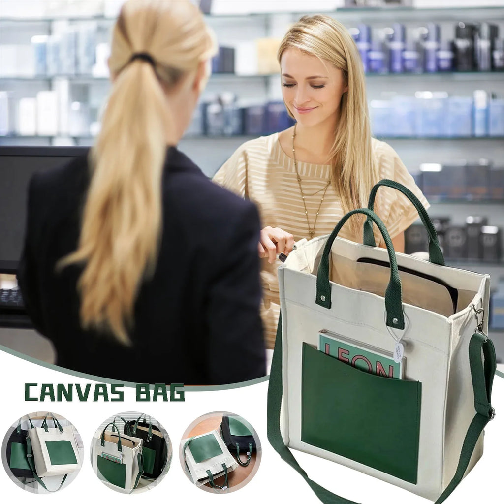 Large Capacity Three-Dimensional Canvas Bag Versatile Tutoring Bag Teaching Bag Student Canvas Bag Multifunctional