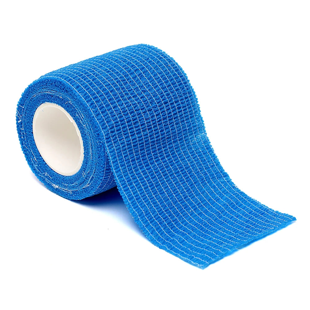 Black Sports Self-Adhesive Elastic Bandage with 4.8-Meter Elastic Knee Pads, 18 Colors for Fingers, Ankles, Palms, and Shoulders